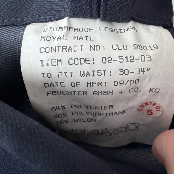 Vintage Royal Mail storm proof pant Size Small - Picture 5 of 7